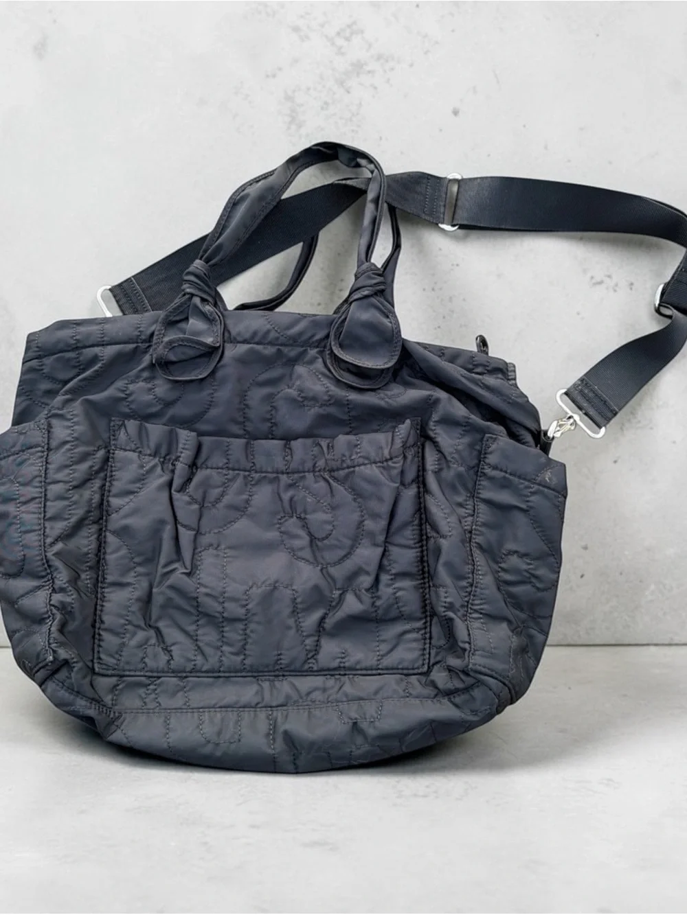 Marc by Marc Jacobs Black Logo Messenger Baby Bag